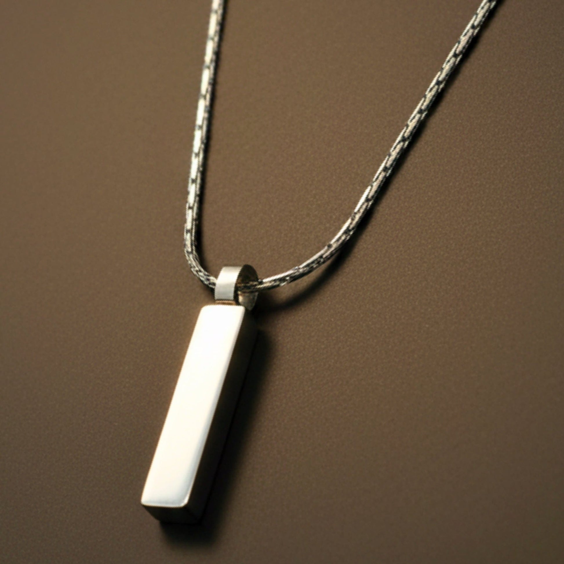 MONO BAR - 5mm Titanium Steel Pendant with 2mm Chain for Men & Boys - 22inch - THE MEN THING