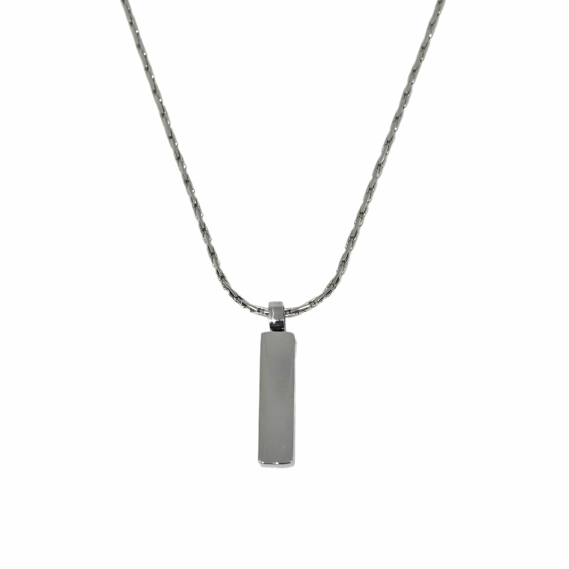 MONO BAR - 5mm Titanium Steel Pendant with 2mm Chain for Men & Boys - 22inch - THE MEN THING
