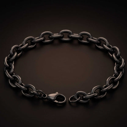 MONO LINK - 8mm Pure Stainless Steel  Bracelet 8 inch with Lobster Claw Buckle for Men & Boy - THE MEN THING