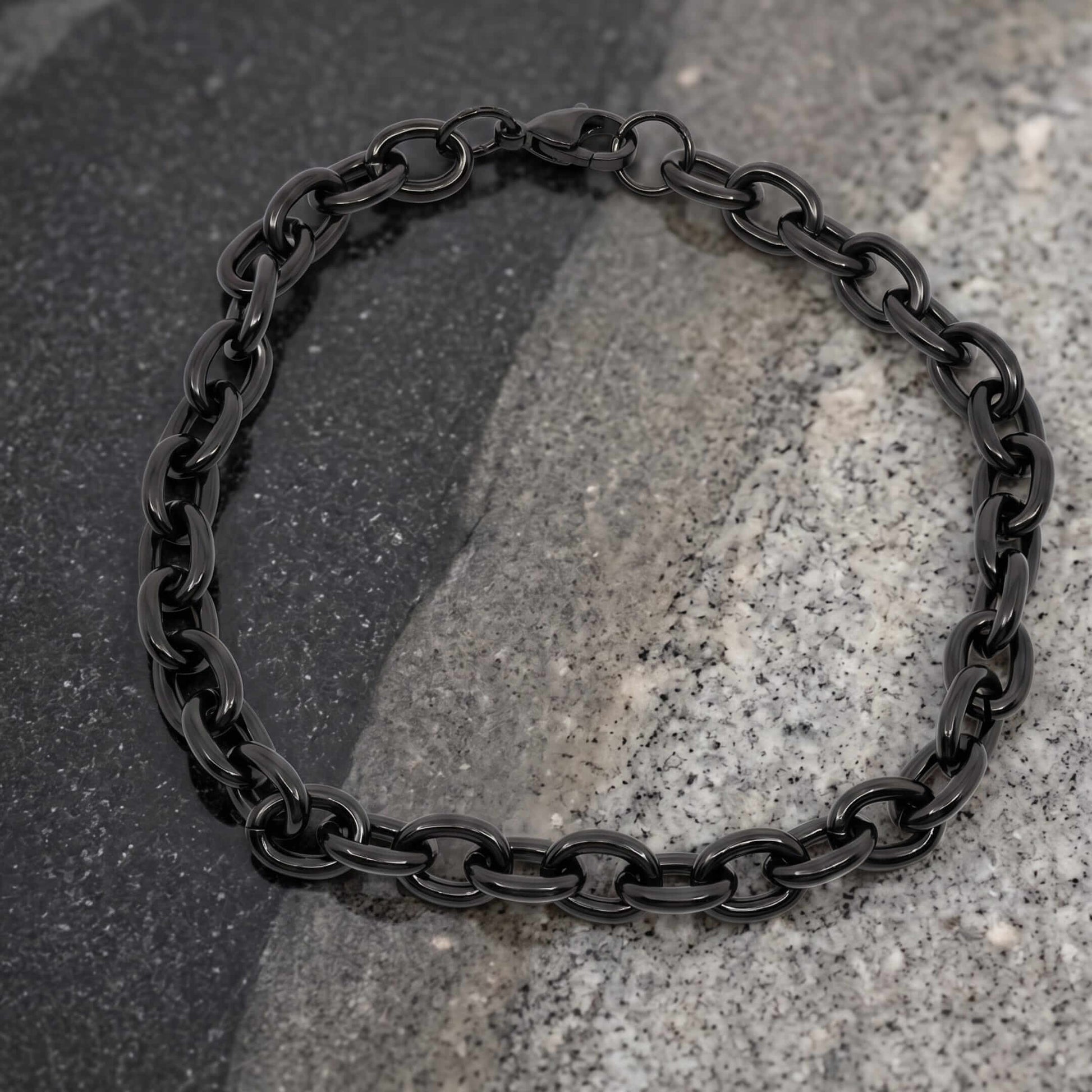 MONO LINK - 8mm Pure Stainless Steel  Bracelet 8 inch with Lobster Claw Buckle for Men & Boy - THE MEN THING