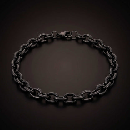 MONO LINK - 8mm Pure Stainless Steel  Bracelet 8 inch with Lobster Claw Buckle for Men & Boy - THE MEN THING