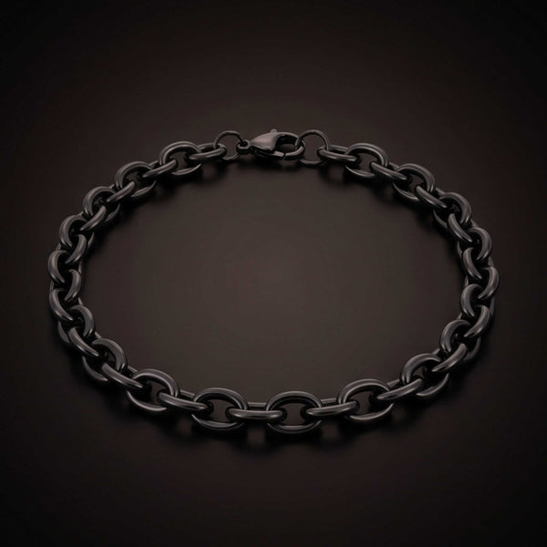 MONO LINK - 8mm Pure Stainless Steel  Bracelet 8 inch with Lobster Claw Buckle for Men & Boy