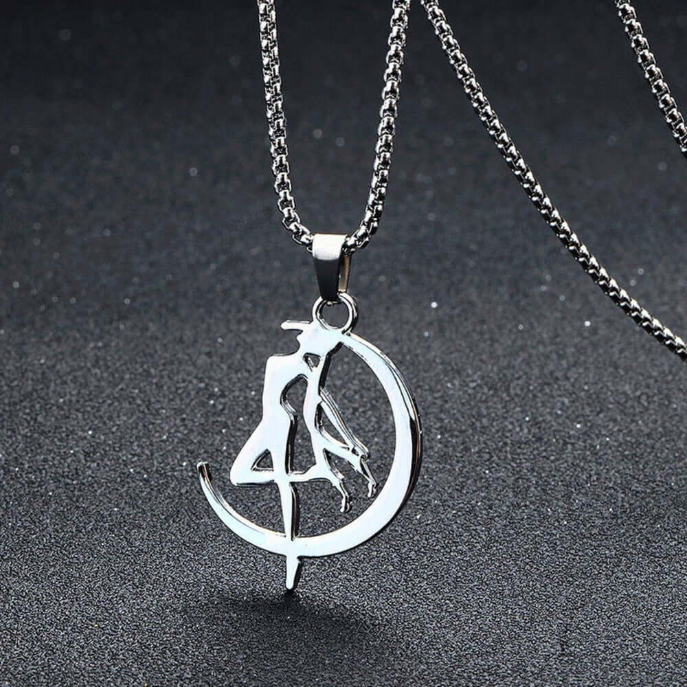 MOONBOUND ARCHER - 31mm Pure Titanium Steel Pendant with 27inch Round Box 4mm Chain for Men & Boys — SS Pendant/ Necklace for Men | THE MEN THING