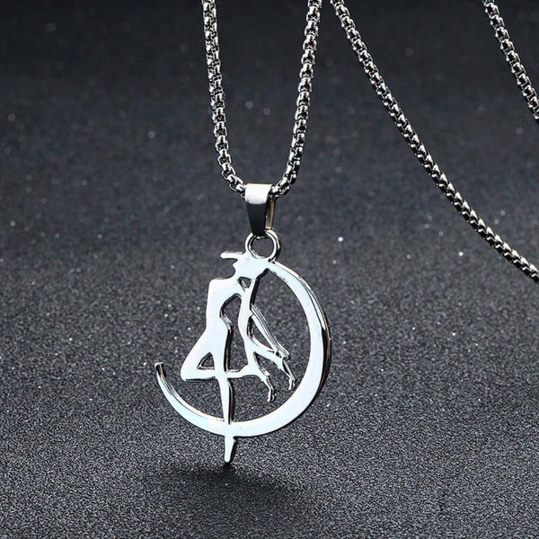 MOONBOUND ARCHER - 31mm Pure Titanium Steel Pendant with 27inch Round Box 4mm Chain for Men & Boys