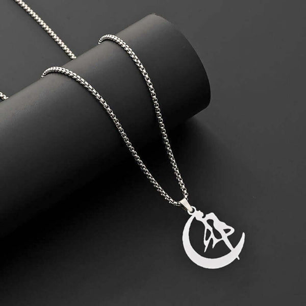 MOONBOUND ARCHER - 31mm Pure Titanium Steel Pendant with 27inch Round Box 4mm Chain for Men & Boys