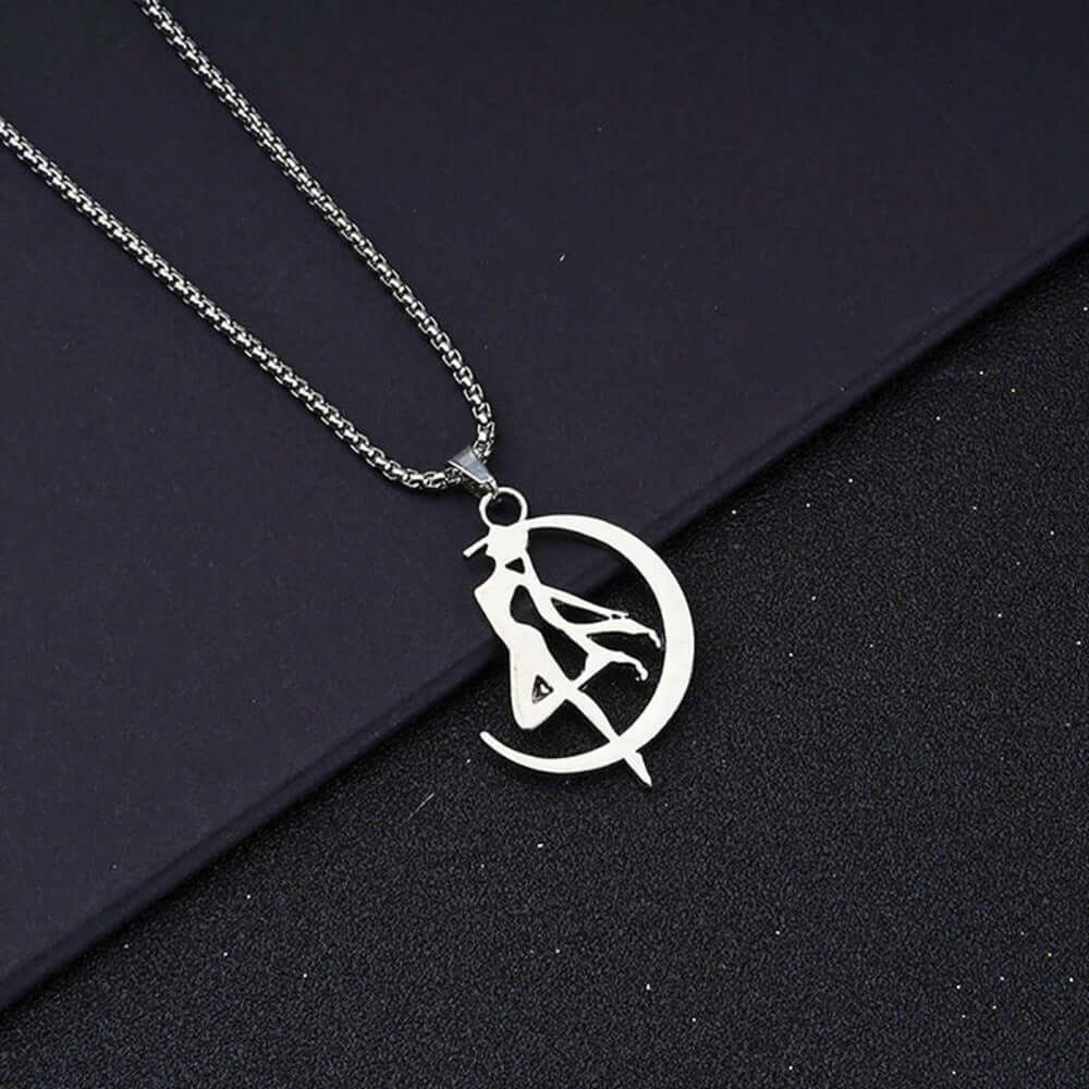 MOONBOUND ARCHER - 31mm Pure Titanium Steel Pendant with 27inch Round Box 4mm Chain for Men & Boys — SS Pendant/ Necklace for Men | THE MEN THING