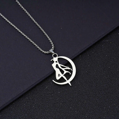 MOONBOUND ARCHER - 31mm Pure Titanium Steel Pendant with 27inch Round Box 4mm Chain for Men & Boys — SS Pendant/ Necklace for Men | THE MEN THING