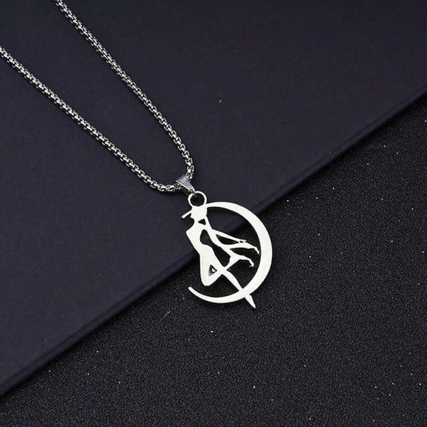 MOONBOUND ARCHER - 31mm Pure Titanium Steel Pendant with 27inch Round Box 4mm Chain for Men & Boys