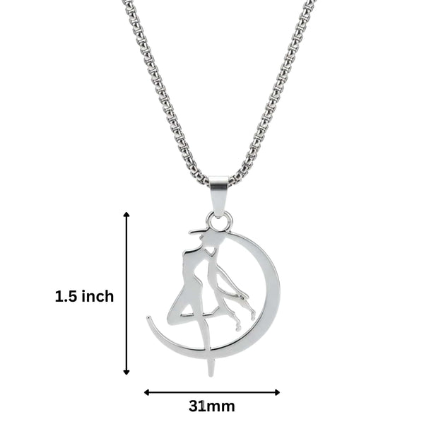 MOONBOUND ARCHER - 31mm Pure Titanium Steel Pendant with 27inch Round Box 4mm Chain for Men & Boys