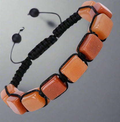 MOSAIC SQUARE - Beads Bracelet with Natural Stone - Adjustable Bracelet for Men & Boys — Bead Bracelet for Men | THE MEN THING