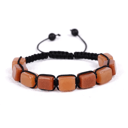 MOSAIC SQUARE - Beads Bracelet with Natural Stone - Adjustable Bracelet for Men & Boys — Bead Bracelet for Men | THE MEN THING