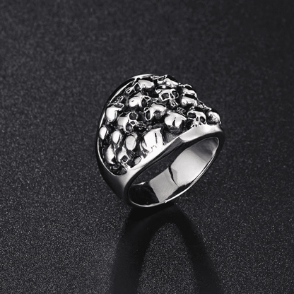 MULTI SKULL HEADS Titanium Steel Ring for Men and Boys (Size-21) - THE MEN THING