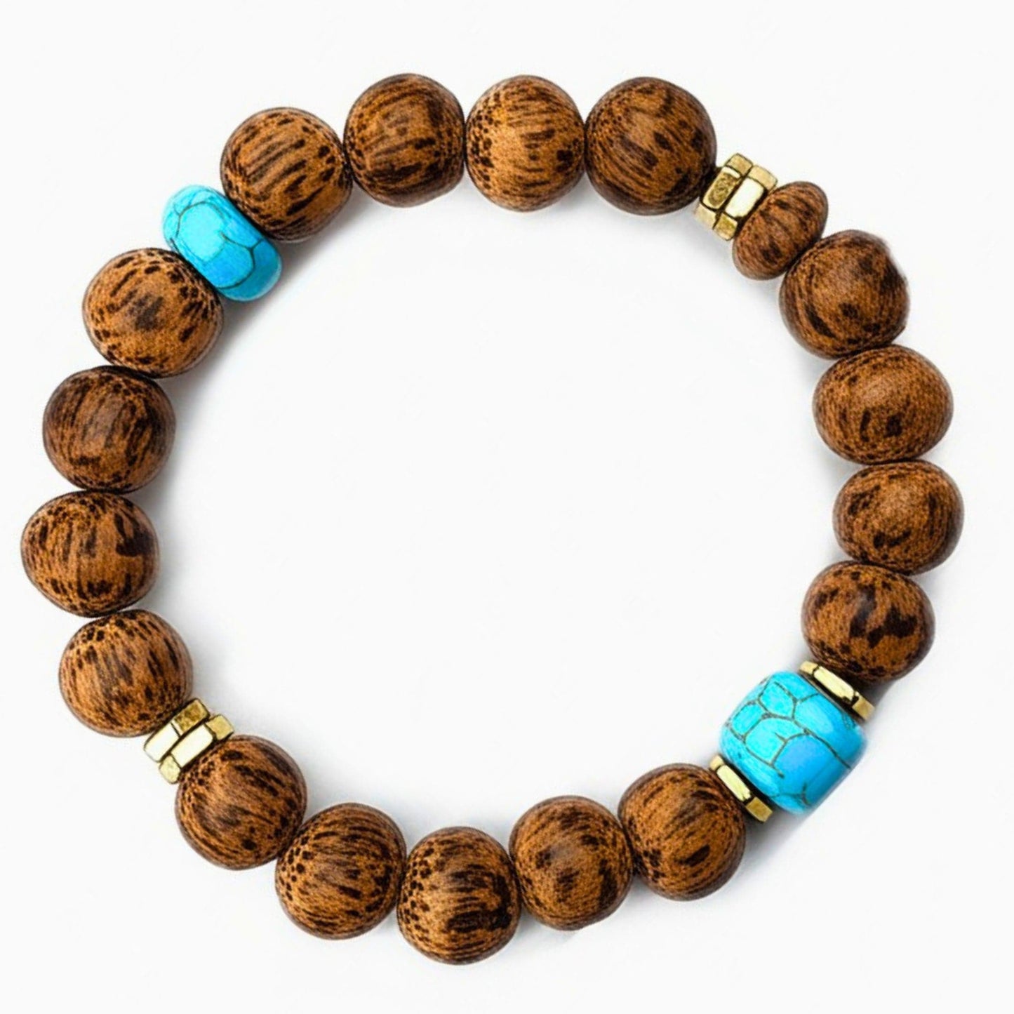 MYSTIC EARTH - 12mm Beads Bracelet with Natural Stone - Adjustable Bracelet - THE MEN THING