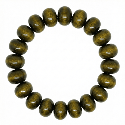 MYSTIC GAZE - 16mm Wooden Beads Bracelet with Natural Stone - Adjustable Bracelet - THE MEN THING