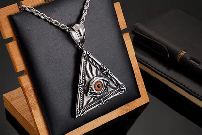 MYSTIC VISION PENDANT -  Alloy The Mystic Vision Pendant with Stainless Steel 24inch Round Box Chain, European trending for Men & Boy - THE MEN THING