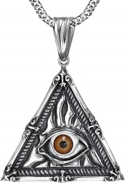 MYSTIC VISION PENDANT -  Alloy The Mystic Vision Pendant with Stainless Steel 24inch Round Box Chain, European trending for Men & Boy - THE MEN THING