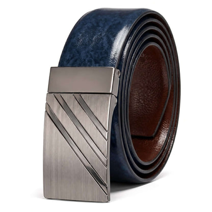 Mens Genuine Leather Belt | 2 in 1 Reversible (BLUE & Brown) (1 Pc.) - STRYVA - THE MEN THING
