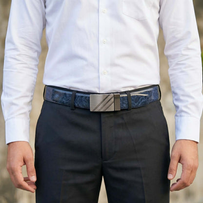 Mens Genuine Leather Belt | 2 in 1 Reversible (BLUE & Brown) (1 Pc.) - STRYVA - THE MEN THING