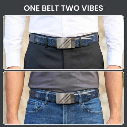 Mens Genuine Leather Belt | 2 in 1 Reversible (BLUE & Brown) (1 Pc.) - STRYVA - THE MEN THING