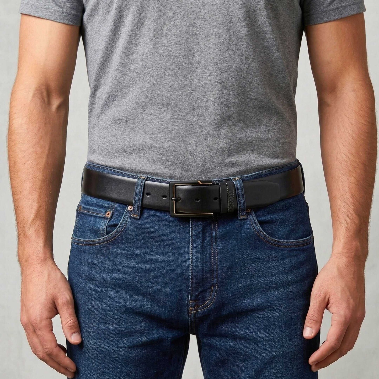 Mens 100% Genuine Leather Belt - ARVIX Smooth Matte (Black & Brown Reversible) — Leather Belts for Men | THE MEN THING