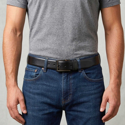 Mens 100% Genuine Leather Belt - ARVIX Smooth Matte (Black & Brown Reversible) — Leather Belts for Men | THE MEN THING