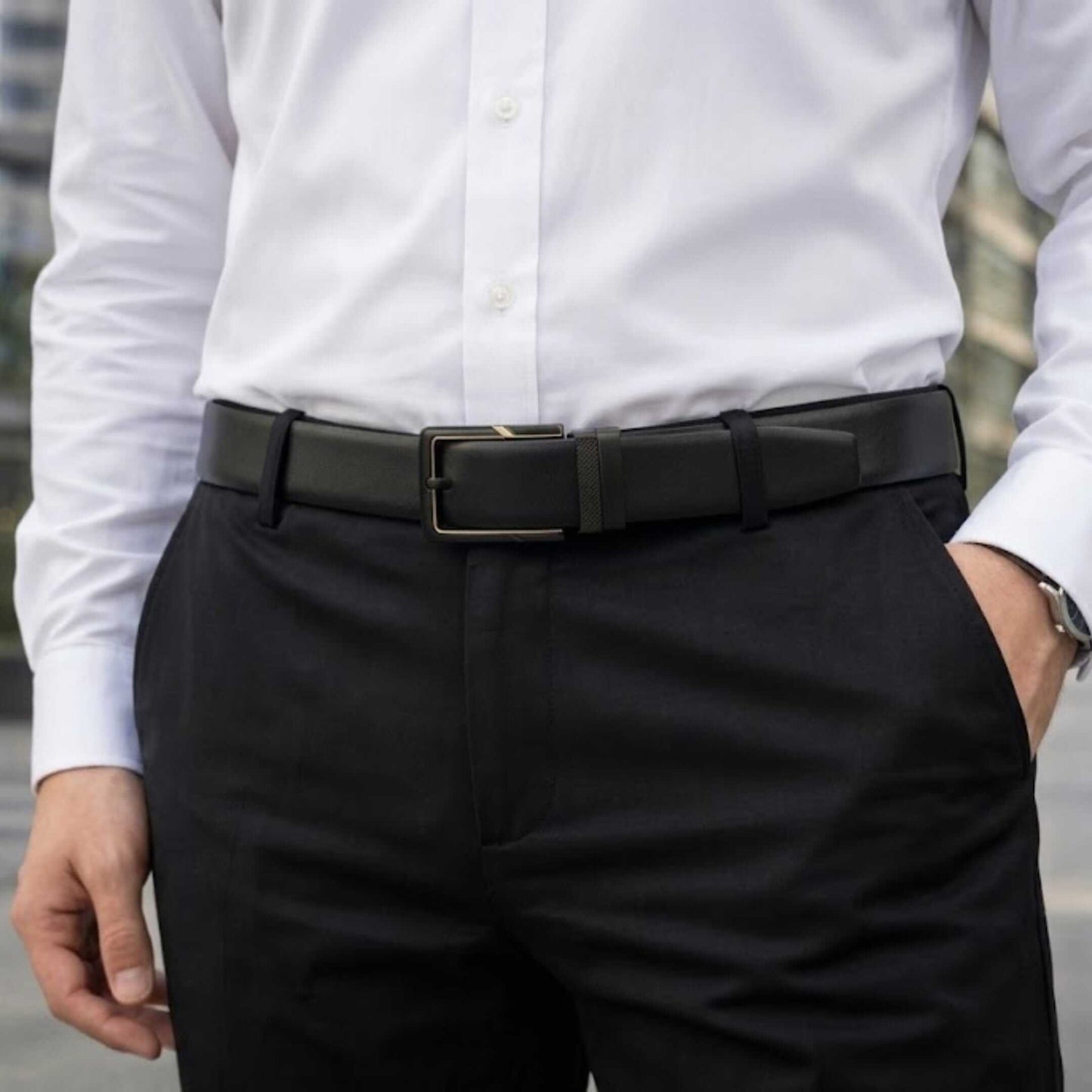 Mens 100% Genuine Leather Belt - ARVIX Smooth Matte (Black & Brown Reversible) — Leather Belts for Men | THE MEN THING