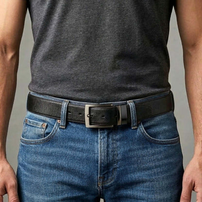 Mens 100% Genuine Leather Belt - BRANOR Smooth Tan Core (Black & Brown Reversible) — Leather Belts for Men | THE MEN THING