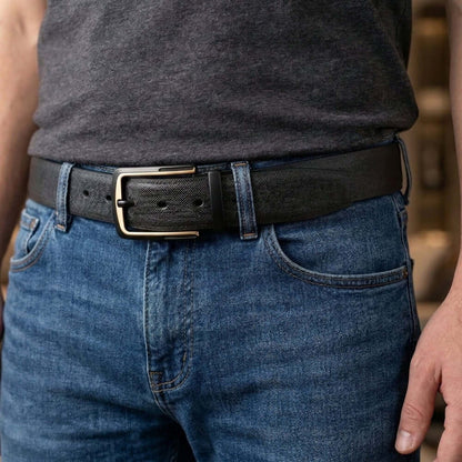 Mens Genuine Leather Belt | 2 in 1 Reversible (Black & Brown) (1 Pc.) - GOLDENSCAPE - THE MEN THING