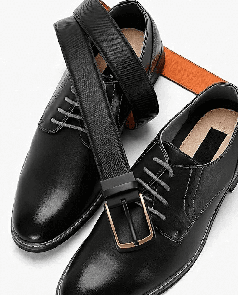 Mens Genuine Leather Belt | 2 in 1 Reversible (Black & Brown) (1 Pc.) - GOLDENSCAPE - THE MEN THING