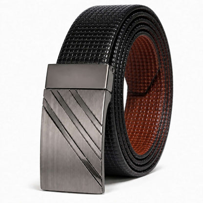 Mens Genuine Leather Belt | 2 in 1 Reversible (Black & Brown) (1 Pc.) - GRIDSTRIKE - THE MEN THING