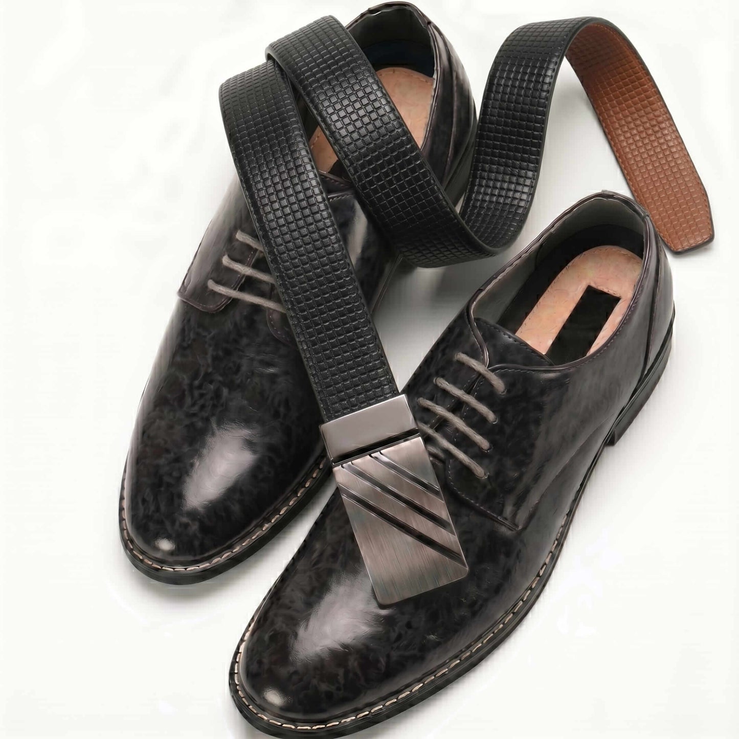 Mens Genuine Leather Belt | 2 in 1 Reversible (Black & Brown) (1 Pc.) - GRIDSTRIKE - THE MEN THING