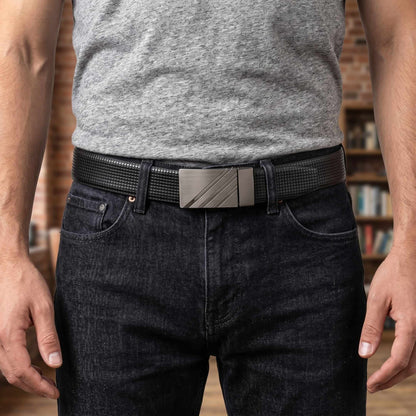 Mens Genuine Leather Belt | 2 in 1 Reversible (Black & Brown) (1 Pc.) - GRIDSTRIKE - THE MEN THING