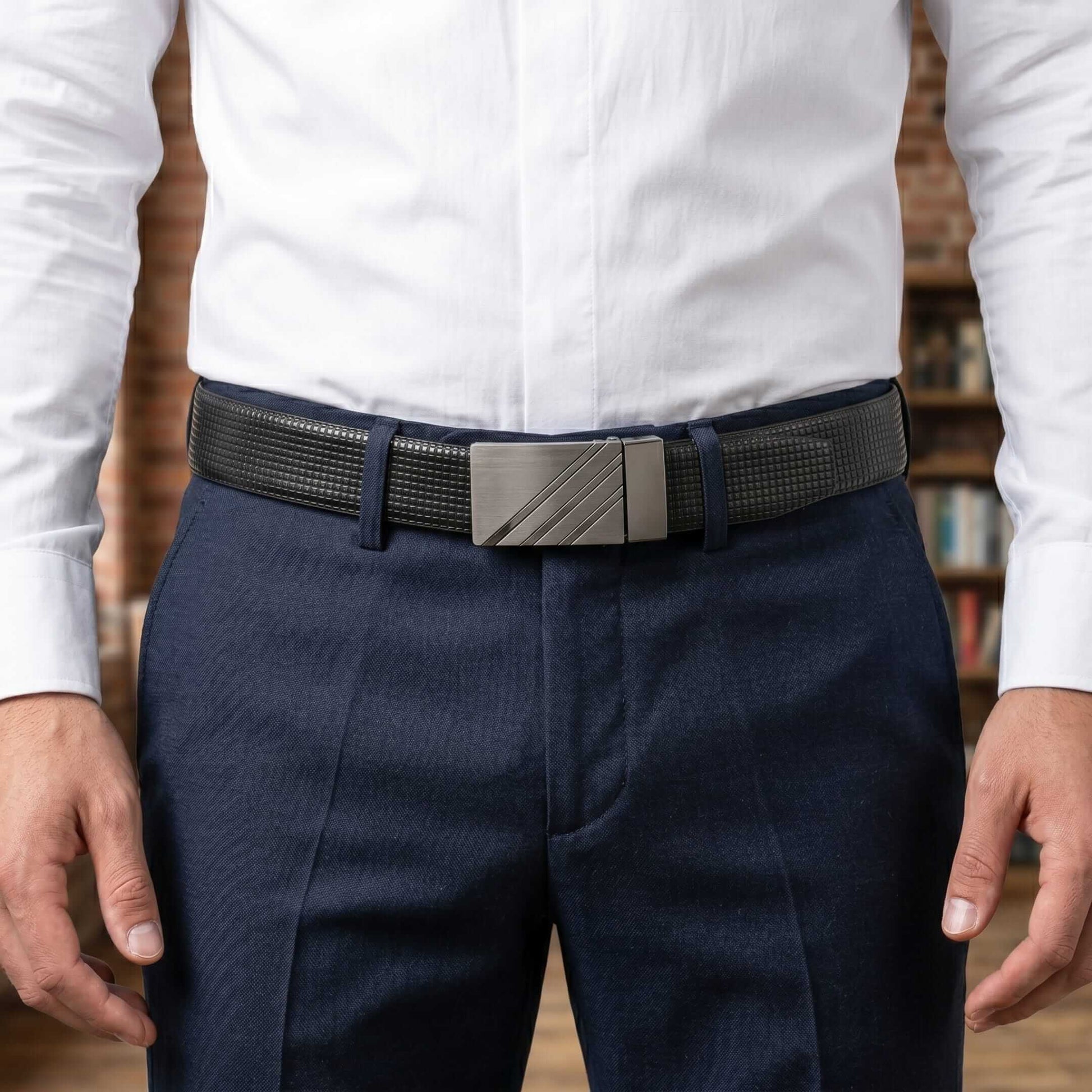 Mens Genuine Leather Belt | 2 in 1 Reversible (Black & Brown) (1 Pc.) - GRIDSTRIKE - THE MEN THING