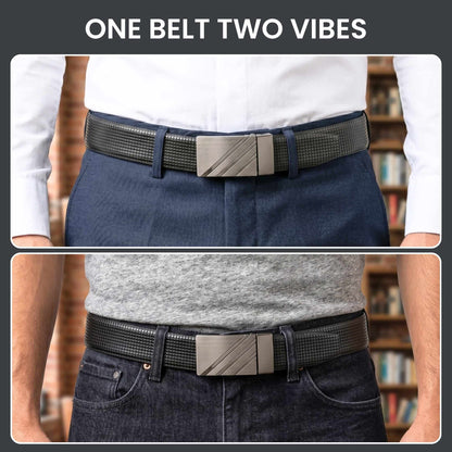 Mens Genuine Leather Belt | 2 in 1 Reversible (Black & Brown) (1 Pc.) - GRIDSTRIKE - THE MEN THING