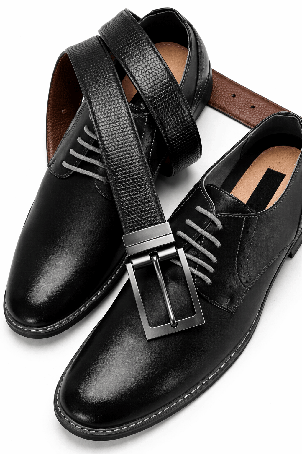 Mens Genuine Leather Belt | 2 in 1 Reversible (Black & Brown) (1 Pc.) - LEXARO - THE MEN THING