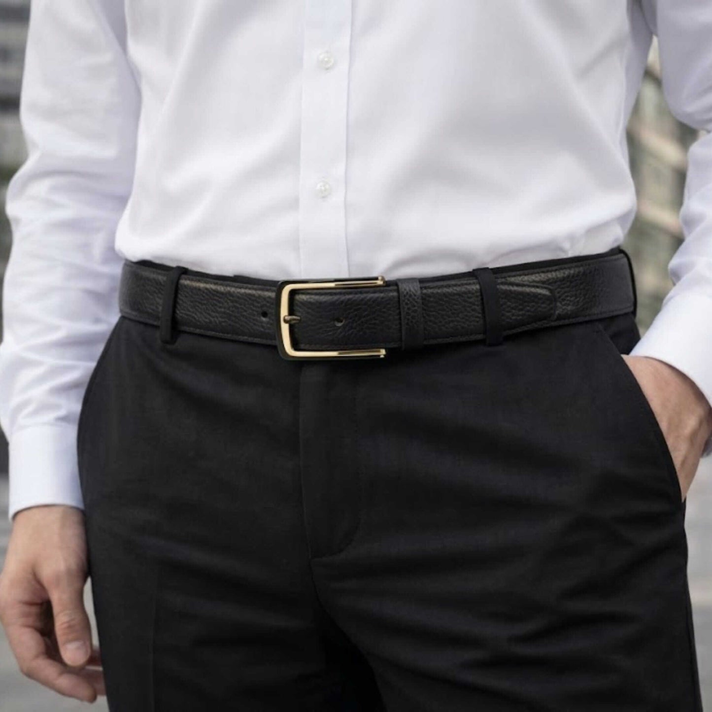 Mens Genuine Leather Belt | 2 in 1 Reversible (Black & Brown) (1 Pc.) - NOIRLUXE - THE MEN THING