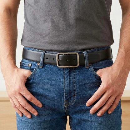 Mens 100% Genuine Leather Belt - PRIMEDUAL Smooth Classic (Black & Brown Reversible) — Leather Belts for Men | THE MEN THING