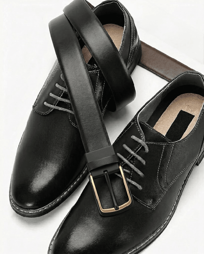Mens Genuine Leather Belt | 2 in 1 Reversible (Black & Brown) (1 Pc.) - SLEEKEDGE - THE MEN THING