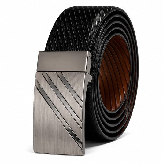 Mens Genuine Leather Belt | 2 in 1 Reversible (Black & Brown) (1 Pc.) - STRYDEX - THE MEN THING