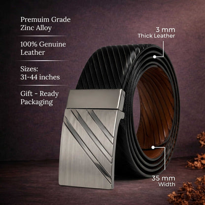 Mens Genuine Leather Belt | 2 in 1 Reversible (Black & Brown) (1 Pc.) - STRYDEX - THE MEN THING