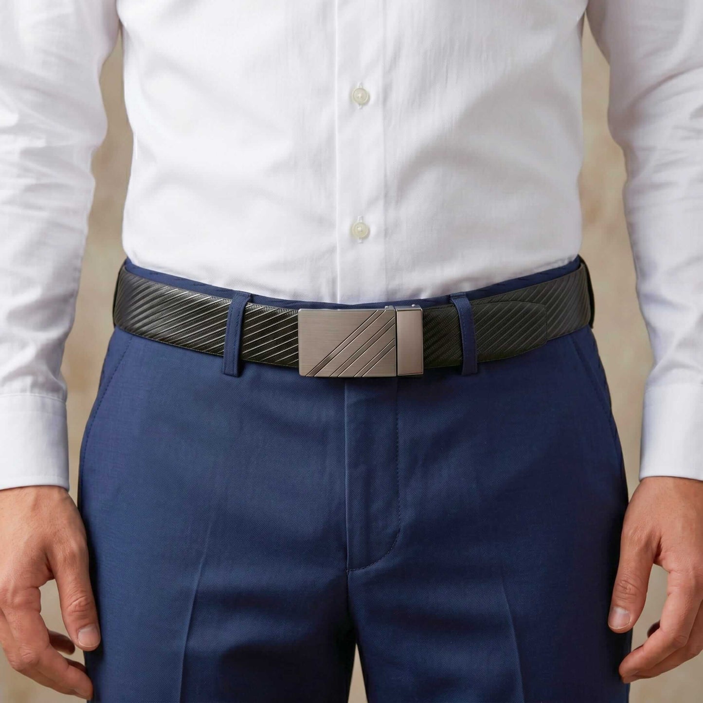 Mens Genuine Leather Belt | 2 in 1 Reversible (Black & Brown) (1 Pc.) - STRYDEX - THE MEN THING