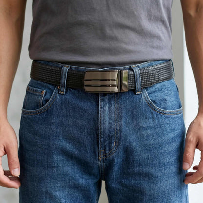 Mens Genuine Leather Belt | 2 in 1 Reversible (Black & Brown) (1 Pc.) - VALTRIX - THE MEN THING