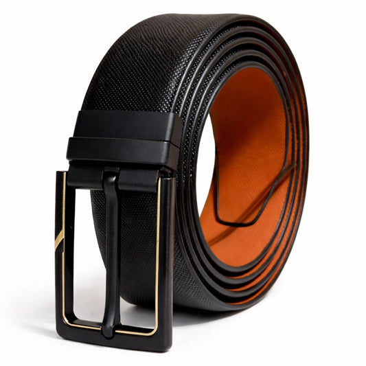 Mens Genuine Leather Belt | 2 in 1 Reversible (Black & Brown) (1 Pc.) - VELTORA - THE MEN THING