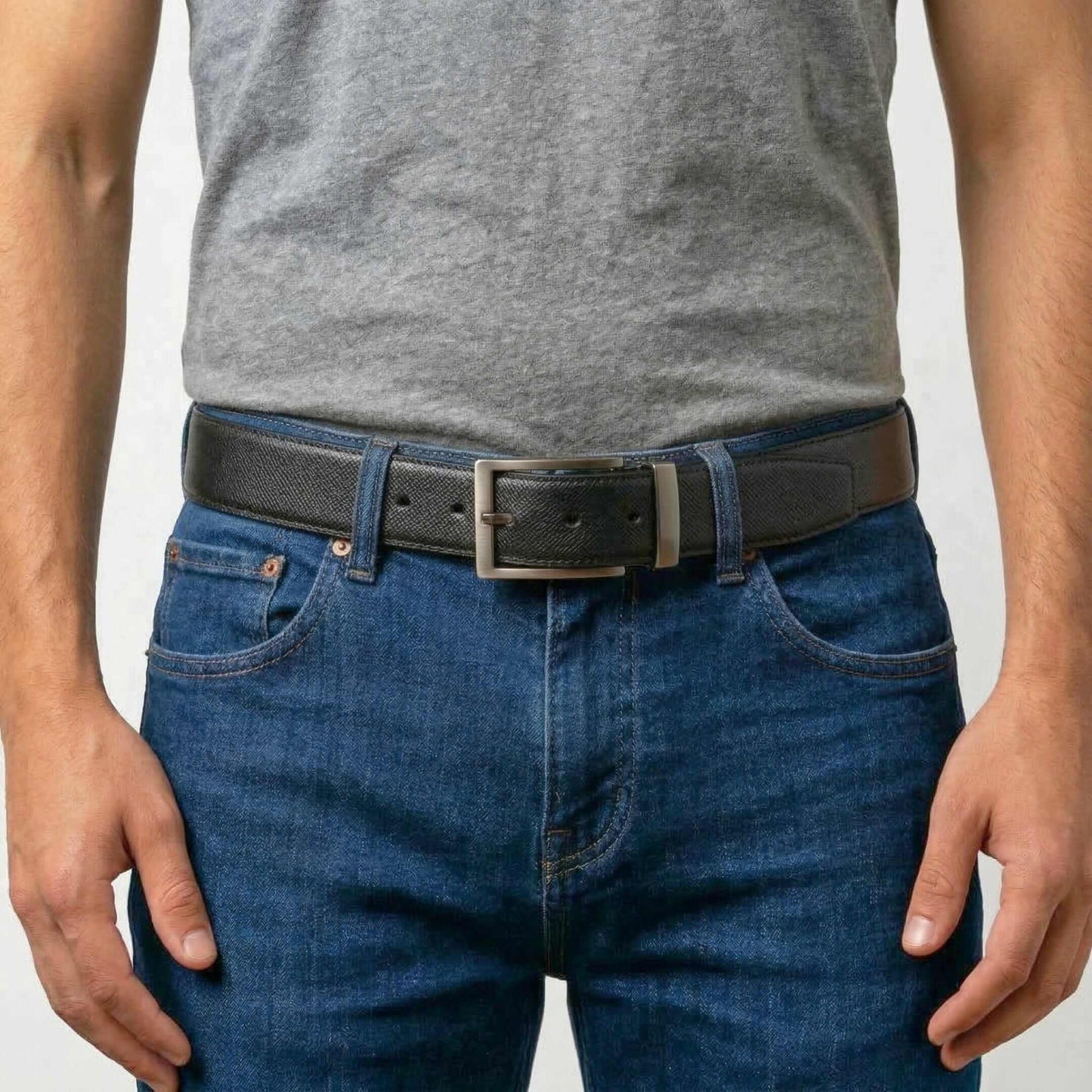 Mens 100% Genuine Leather Belt - VOLTEX Smooth Tan Core (Black & Brown Reversible) — Leather Belts for Men | THE MEN THING