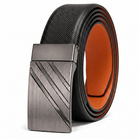 Mens Genuine Leather Belt | 2 in 1 Reversible (Black & Brown) (1 Pc.) - VSTRYX - THE MEN THING