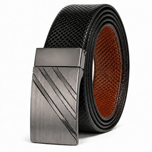 Mens Genuine Leather Belt | 2 in 1 Reversible (Black & Brown) (1 Pc.) - ZENTRIX - THE MEN THING