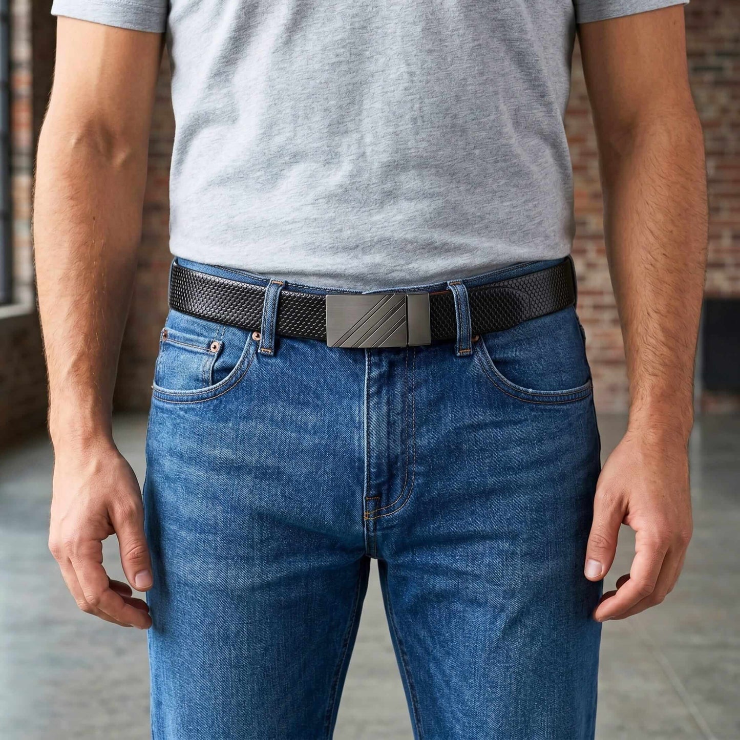 Mens Genuine Leather Belt | 2 in 1 Reversible (Black & Brown) (1 Pc.) - ZENTRIX - THE MEN THING