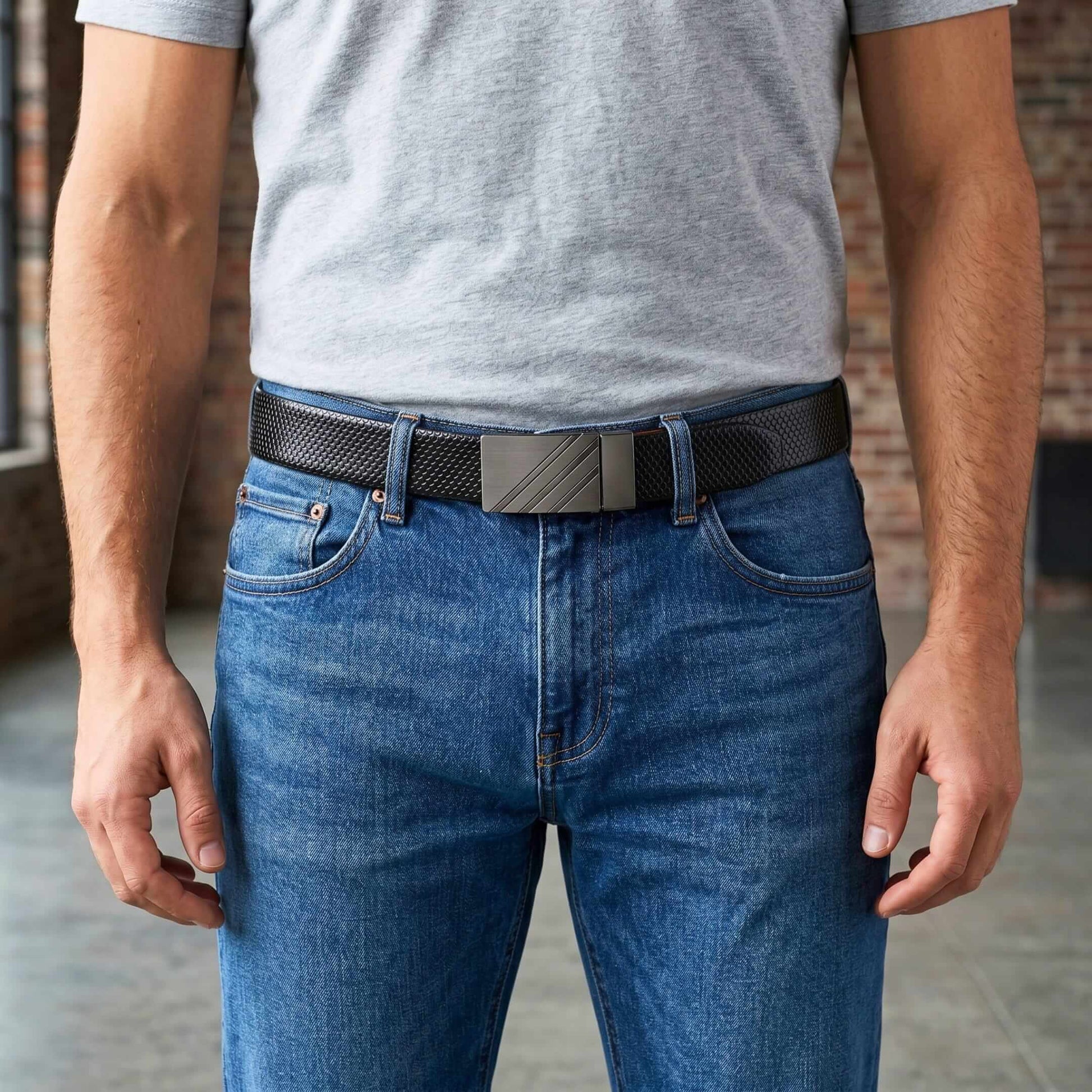 Mens Genuine Leather Belt | 2 in 1 Reversible (Black & Brown) (1 Pc.) - ZENTRIX - THE MEN THING