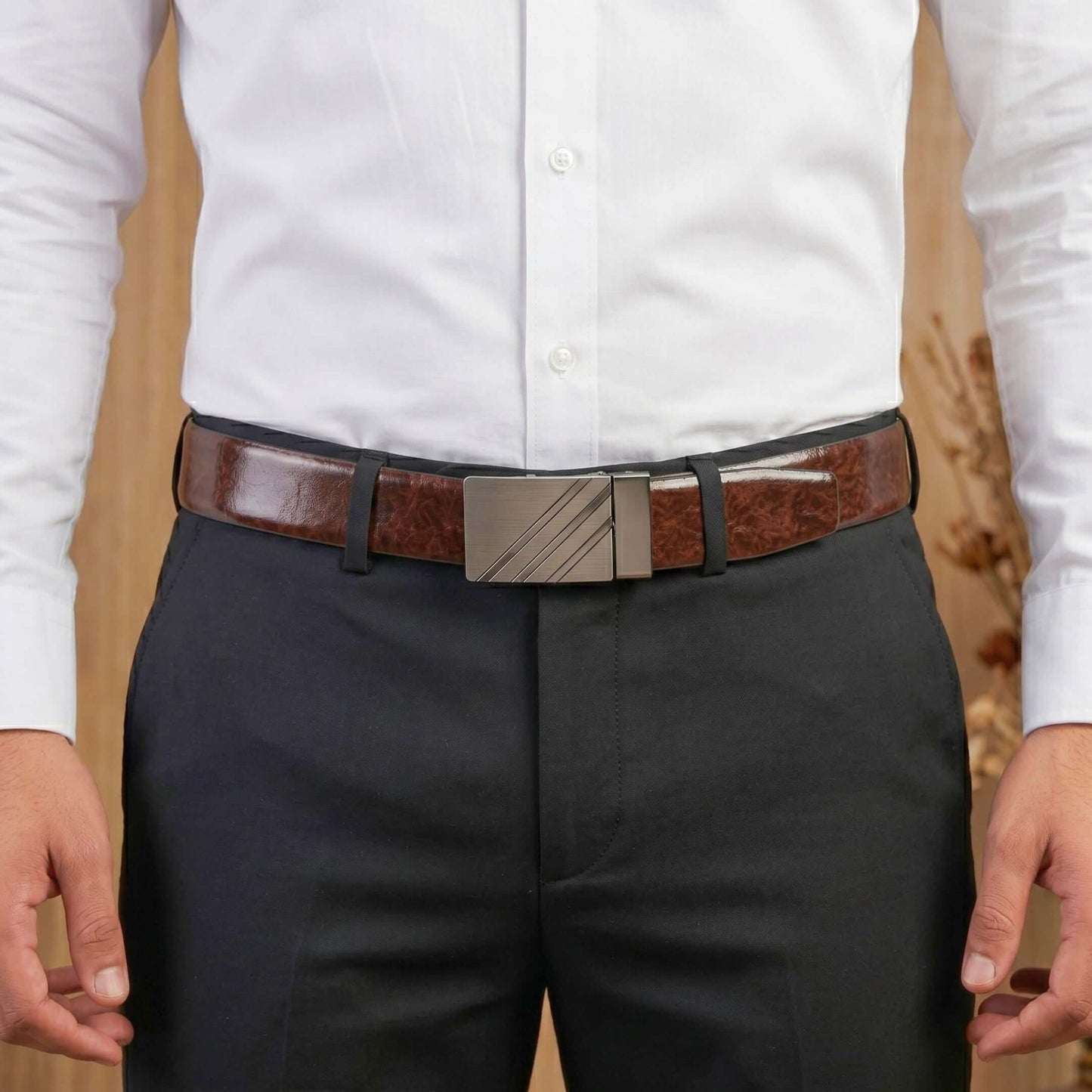 Mens Genuine Leather Belt | 2 in 1 Reversible (Brown & BLUE) (1 Pc.) - STRYVA - THE MEN THING