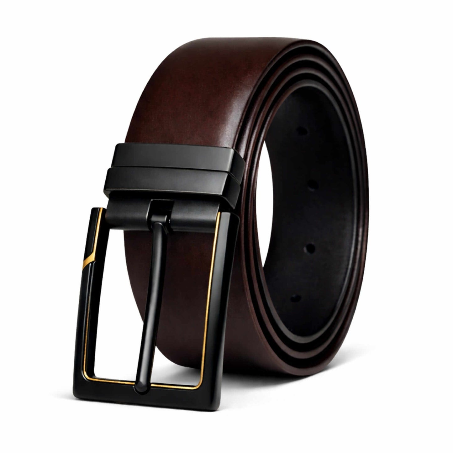 Mens 100% Genuine Leather Belt - ARVIX Smooth Matte (Brown & Black Reversible) — Leather Belts for Men | THE MEN THING